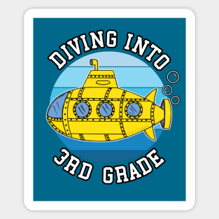 Diving Into 3rd Grade Submarine Back To School Sticker